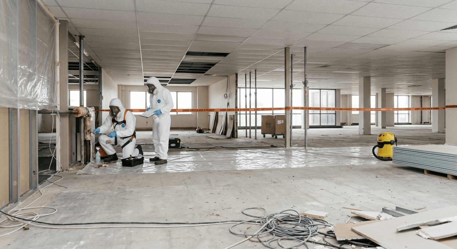 Professional asbestos testing in Spokane WA — certified sample collection in a pre-1980 property